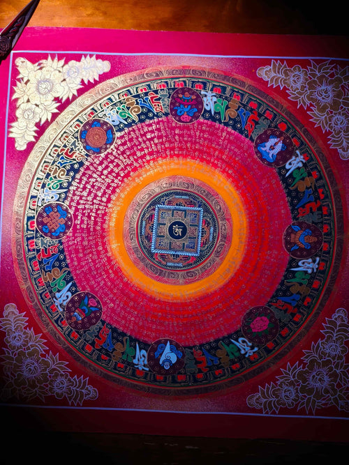 Healing wall art for anxiety and stress relief mindful calming energy mandala
